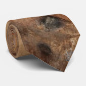 Cowboy op bruine koeienhuid stropdas (Opgerold)