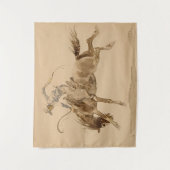 Cowboy op een bokkend paard door Edward Borein Wandkleed (Voorkant)