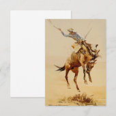 Cowboy op een Bucking Horse #2 van Edward Borein Bedankkaart (Voorkant / Achterkant)