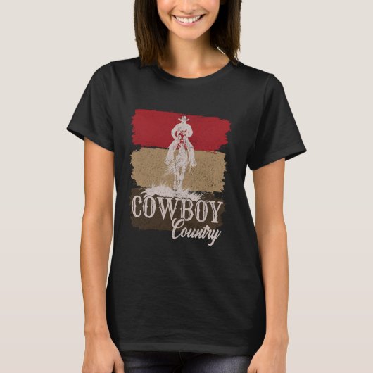 Cowboy op een fokpaard Cowboy Aesthe T-shirt (Voorkant)