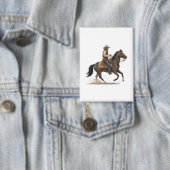 Cowboy Op Een Paard Button (Insitu)