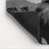 Cowboy op een paard met twee merken. muismat (Hoek)