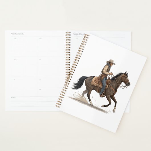 Cowboy Op Een Paard Planner (Display)