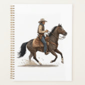 Cowboy Op Een Paard Planner (Voorkant)