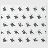 Cowboy op het gekke paard met lasso cadeaupapier (Vlak)