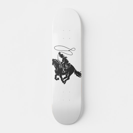 Cowboy op het gekke paard met lasso persoonlijk skateboard (Voorkant)