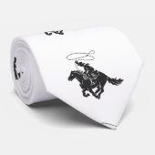 Cowboy op het gekke paard met lasso stropdas (Opgerold)