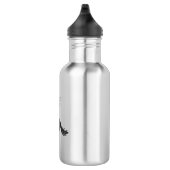 Cowboy op het gekke paard met lasso waterfles (Rechts)