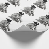 Cowboy op het zadeltje: Oorspronkelijke potloodtek Cadeaupapier (Hoek)