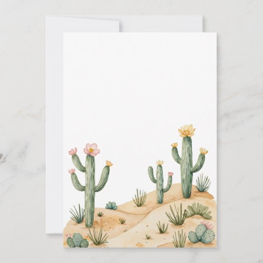 Cowboy op paard 4e verjaardagsfeestje kaart (Achterkant)