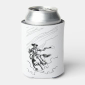 Cowboy op paard illustratie blikjeskoeler (Blikje Voorkant)
