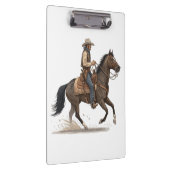 Cowboy Op Paard Klembord (Rechts)