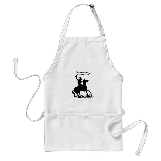 Cowboy op paard standaard schort (Voorkant)