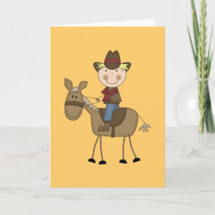 Cowboy op paard Tshirts en geschenken Kaart