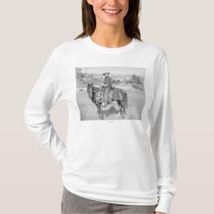 Cowboy op zijn foto van zijn paardSouth Dakota T-shirt