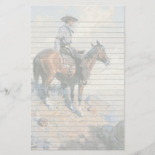 Cowboy op zijn paard briefpapier