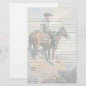 Cowboy op zijn paard briefpapier (Voorkant / Achterkant)