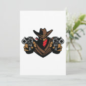 Cowboy Outlaw Kaart (Staand voorkant)