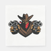 Cowboy Outlaw Napkins Servet (Voorkant)