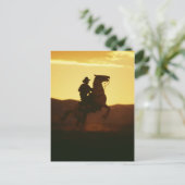 Cowboy over het houden van paarden briefkaart (Staand voorkant)