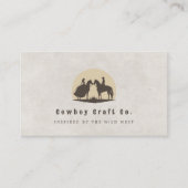 Cowboy paar paard visitekaartje (Voorkant)