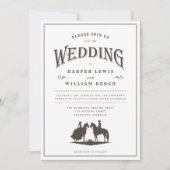 Cowboy paard bruiloft uitnodiging (Voorkant)