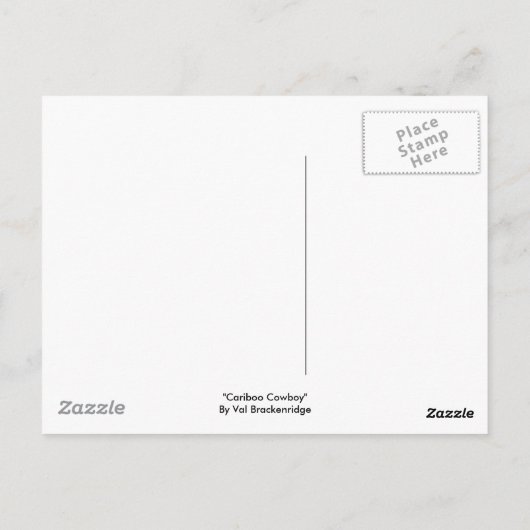 Cowboy Paard en Mule Briefkaarten (Achterkant)