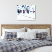 Cowboy paard rijden | Hideout Ranch Shell, Wyoming Canvas Afdruk (Insitu (Slaapkamer))