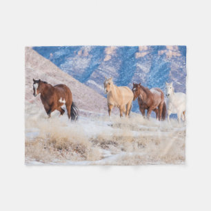Cowboy paard rijden op Hideout Ranch Fleece Deken