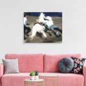 *~* Cowboy Paard Western Rodeo  AR22 Canvas Afdruk (Insitu (Woonkamer))