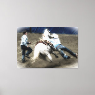 *~* Cowboy Paard Western Rodeo AR22 Canvas Afdruk
