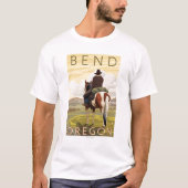 Cowboy & paarden - Bend, Oregon T-shirt (Voorkant)