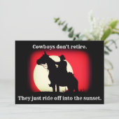 Cowboy, paarden en soennieten kaart (Staand voorkant)