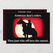 Cowboy, paarden en soennieten kaart (Voorkant / Achterkant)