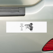 Cowboy: Paarden: Hoefafdrukken: Potloodtekening Bumpersticker (Op auto)