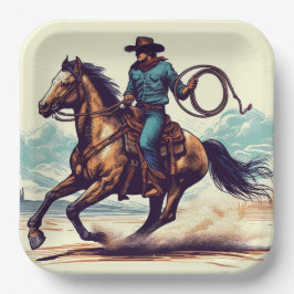 Cowboy Paarden Papieren Borden, Western Rodeo Fees Bordje