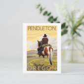 Cowboy & paarden - Pendleton, Oregon Briefkaart (Staand voorkant)