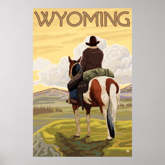 Cowboy & paarden - Wyoming Poster (Voorkant)