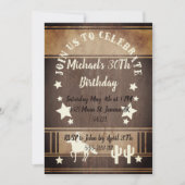 Cowboy paardrijden cactus rustieke verjaardag kaart (Voorkant)