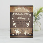 Cowboy paardrijden cactus rustieke verjaardag kaart (Staand voorkant)