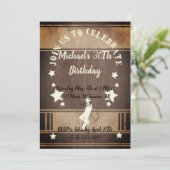 Cowboy paardrijden wild west verjaardagsfeestje kaart (Staand voorkant)