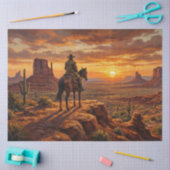 Cowboy Painted Desert Western Decoupage Tissuepapier (Craft)