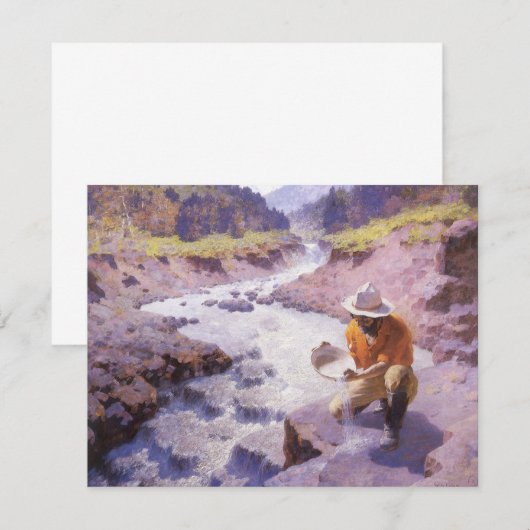  cowboy, Panning Gold, Wyoming van Leigh (Voorkant / Achterkant)