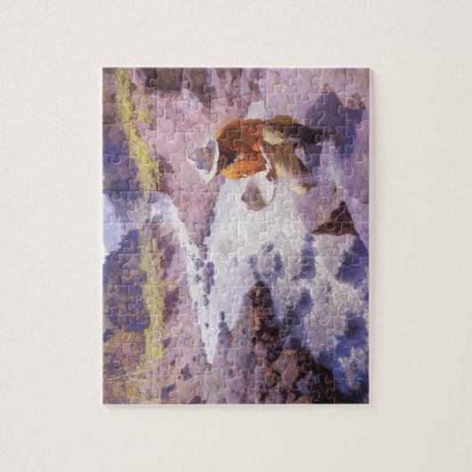  cowboy, Panning Gold, Wyoming van Leigh Legpuzzel (Verticaal)