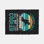 Cowboy papa fleece deken (Voorkant (Horizontaal))