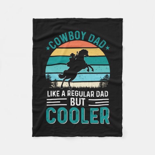 Cowboy papa fleece deken (Voorkant)