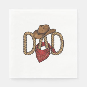 Cowboy Papa Touw Hoed Bandana Vintage Gravure Desi Servet