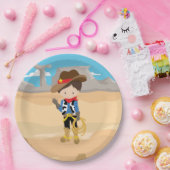 Cowboy Papieren Bordje (Feest)