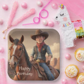 Cowboy Papieren Bordje (Feest)