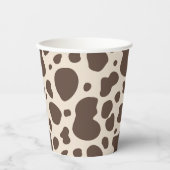 Cowboy Party Cups | Afdrukpapierbekertjes van Koe Papieren Bekers (Voorkant)